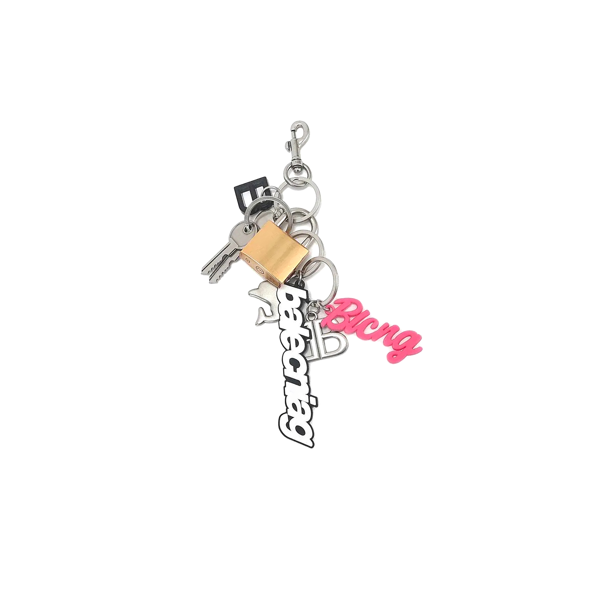 BALENCIAGA CHARMKEYCHAIN IN MULTICOLORED 128861 BALENCIAGA CHARMKEYCHAIN IN MULTICOLORED 128861
